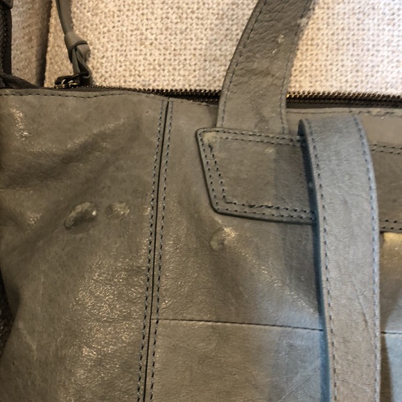 Genuine leather grey laptop backpack Nino Bossi - Picture 7 of 7